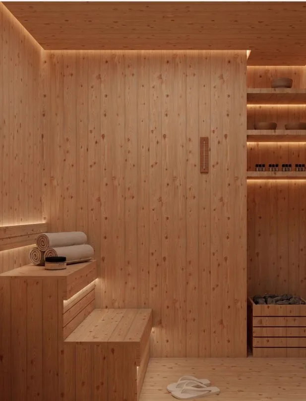 Interior da sauna
